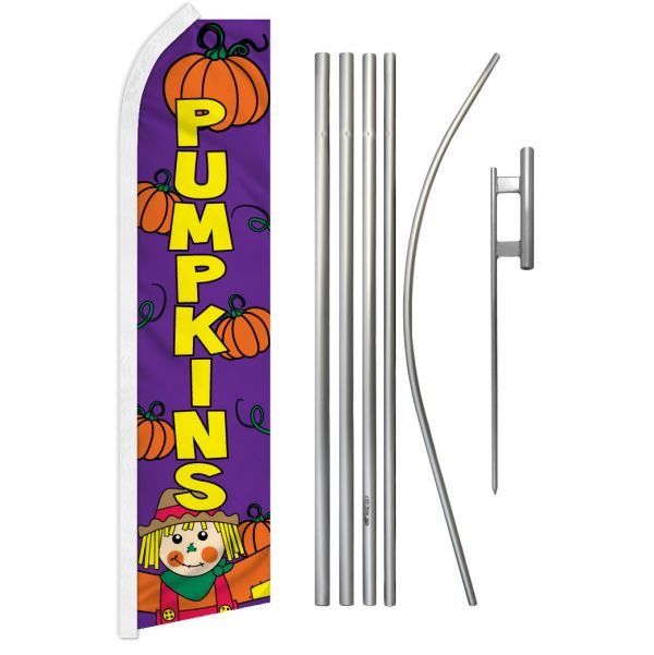 Halloween Pumpkin Feather Banner Package